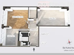 Prodej bytu 2+kk, Kutná Hora, Jana Zajíce, 58 m2