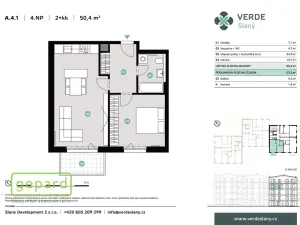Pronájem bytu 2+kk, Slaný - Kvíček, U Benaru, 50 m2