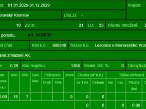 Prodej podílu lesa, Lesonice, 814 m2