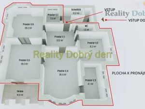 Pronájem ordinace, Opava, Tyršova, 124 m2