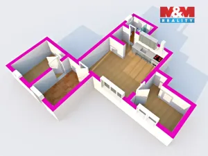 Pronájem bytu 2+kk, Děčín - Děčín II-Nové Město, Lužická, 41 m2