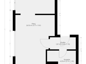 Pronájem bytu 2+kk, Brno, Jižní, 36 m2