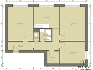 Prodej bytu 3+1, Znojmo, Mičurinova, 70 m2