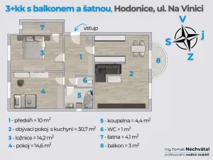Prodej bytu 3+kk, Hodonice, Na Vinici, 83 m2