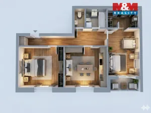 Pronájem bytu 3+kk, Strakonice - Strakonice II, Stavbařů, 82 m2