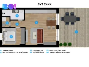 Pronájem apartmánu, Soběšovice, 70 m2