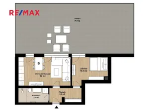 Pronájem bytu 2+kk, Železná Ruda, Klatovská, 43 m2