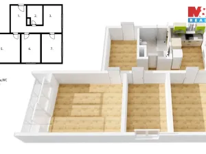 Prodej bytu 3+1, Dobkovice, 63 m2