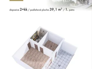 Prodej bytu 2+kk, Lednice, Slovácká, 39 m2