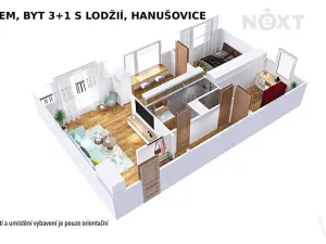 Pronájem bytu 3+1, Hanušovice, Zábřežská, 60 m2