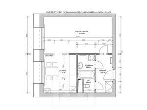 Pronájem bytu 1+kk, Milovice, 44 m2