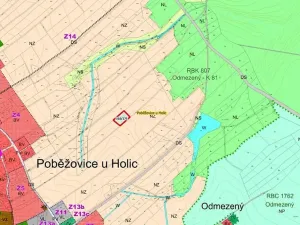 Prodej pole, Poběžovice u Holic, 2612 m2