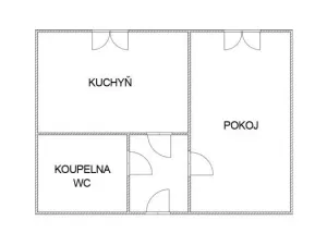Pronájem bytu 1+1, Pardubice - Bílé Předměstí, Na Okrouhlíku, 30 m2