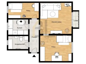 Prodej bytu 3+1, Hodonín, Seifertova, 55 m2