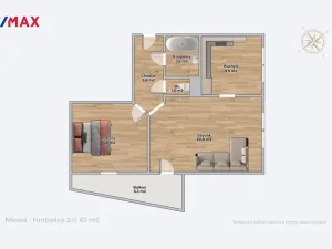 Prodej bytu 2+1, Hrotovice, Mírová, 55 m2