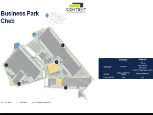 Pronájem výrobních prostor, Cheb - Hradiště, Průmyslový park, 13389 m2