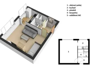 Prodej bytu 1+1, Trutnov - Střední Předměstí, Křižíkova, 28 m2
