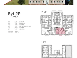 Prodej bytu 3+kk, Mladé Buky, 59 m2