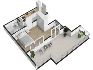 Pronájem bytu 1+kk, Praha - Vinohrady, Hradecká, 26 m2