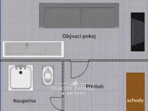 Pronájem bytu 2+kk, Velké Popovice - Brtnice, 48 m2