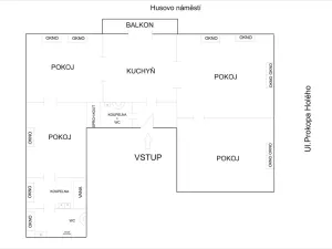Prodej bytu 4+1, Děčín, Husovo nám., 156 m2