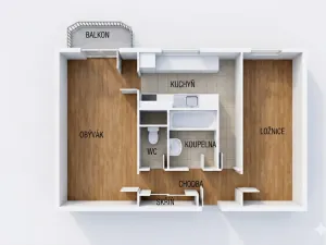 Prodej bytu 2+1, Rožnov pod Radhoštěm, 5. května, 53 m2
