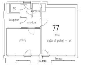Pronájem bytu 2+kk, Praha - Nusle, Bartoškova, 57 m2