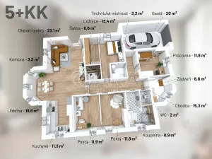 Prodej rodinného domu, Postřižín, Jelení, 169 m2