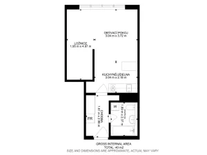 Prodej bytu 1+kk, Praha - Troja, Hnězdenská, 36 m2