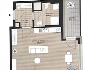 Prodej bytu 1+kk, Praha, Tupolevova, 43 m2