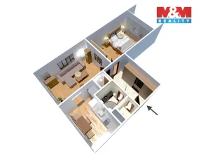 Prodej bytu 2+1, Čáslav - Čáslav-Nové Město, Bojovníků za svobodu, 57 m2