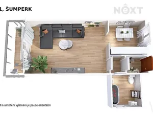 Pronájem bytu 1+1, Šumperk, nám. Jana Zajíce, 45 m2