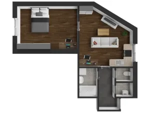 Pronájem bytu 2+kk, Trutnov - Střední Předměstí, Libušinka, 50 m2