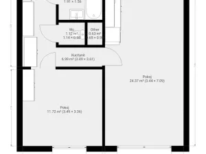 Pronájem bytu 2+kk, Brno, Koniklecová, 48 m2