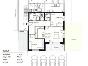 Prodej bytu 3+kk, Šlapanice, 88 m2