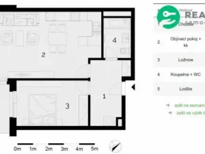 Pronájem bytu 2+kk, Olomouc - Slavonín, Loudova, 57 m2