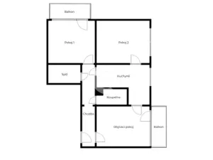 Prodej bytu 3+1, Otrokovice - Kvítkovice, SNP, 70 m2