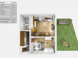 Prodej bytu 2+kk, Praha - Uhříněves, Ingrišova, 37 m2