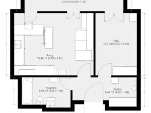 Pronájem bytu 2+kk, Brno, Mojmírovo náměstí, 44 m2
