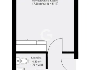 Pronájem bytu 1+kk, Zlín, Javorová, 27 m2