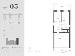 Prodej bytu 3+kk, Zbýšov, čtvrť Padělky, 74 m2