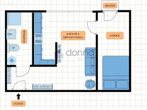 Pronájem bytu 2+kk, Praha, U staré plynárny, 43 m2