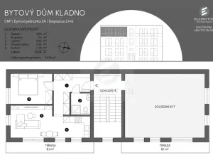 Prodej bytu 2+kk, Kladno, Havířská, 43 m2