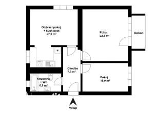 Prodej bytu 3+kk, Frýdek-Místek - Místek, Karla Hynka Máchy, 81 m2