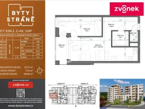 Pronájem bytu 2+kk, Zlín, Nad Stráněmi, 59 m2