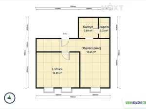 Pronájem bytu 2+kk, Šumperk, Hanácká, 37 m2