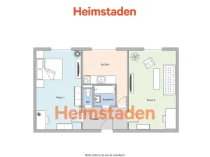 Pronájem bytu 2+1, Karviná - Nové Město, Kořenského, 53 m2