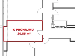 Pronájem kanceláře, Praha - Libeň, Sokolovská, 21 m2