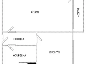 Prodej bytu 1+1, Napajedla, Nábřeží, 41 m2