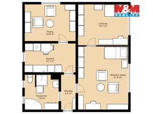 Prodej bytu 3+1, České Budějovice - České Budějovice 3, Neplachova, 70 m2
